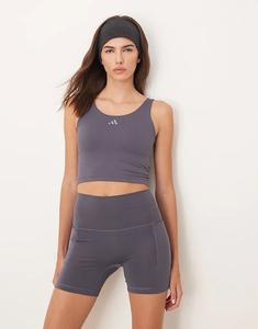 Майка Adidas Performance Three Stripes Studios цвета «сланцево-синий»