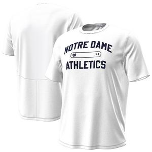 Мужская белая футболка notre dame fighting irish sideline knockout Under Armour