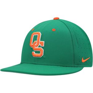 Мужская приталенная кепка Nike Green Oklahoma State Cowboys Aero True Baseball Performance