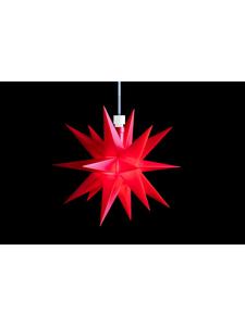 Sterntaler Декоративная звезда | Пластиковая рождественская звезда | 18 лучей | Красная | 16 см | Для использования в помещении
