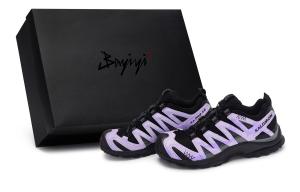 Дышащие кроссовки XA PRO 3D LA YAUTE низкие унисекс black gray purple SALOMON, черный серый фиолетовый