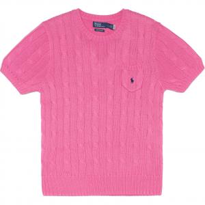 Трикотажная женская розовая футболка Polo Ralph Lauren