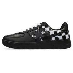 XTEP Кроссовки Air Force One Skateboard Unisex низкие черно-белые, цвет Black White