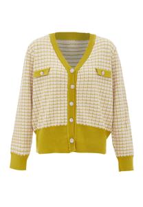 Толстовка NAEMI Strickjacke, цвет Wollweiss Senf