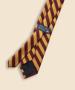 Галстук Silk Guard Stripe Rep, изготовлено в США.