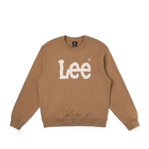 Мужские толстовки с круглым вырезом, средней толщины, стандартного размера Lee, коричневый