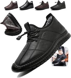 Мужские зимние ботинки, утепленные флисом, с высокой и невысокой посадкой, водонепроницаемые с противоскользящей подошвой из ПУ, для работы на улице, походов, холодной погоды и повседневной носки Generic, черный