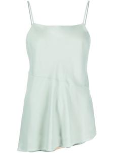 Theory топ на бретелях с драпировкой, зеленый