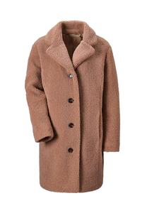 Короткий размер: пальто с меховым эффектом Goldner, цвет milchkaffee