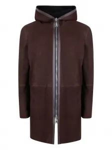 Куртка-плащ на молнии с капюшоном Wilson Tagliatore, коричневый