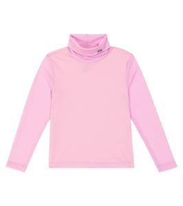 Сетчатый топ с высоким воротником Caroline Bosmans, фиолетовый