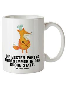 Кружка XL Fox Chef с надписью на белом фоне Mr. & Mrs. Panda
