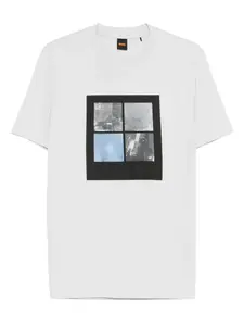 Футболка с принтом Boss, серый