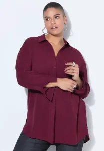 Легкая блузка на пуговицах Studio Untold, Aubergine