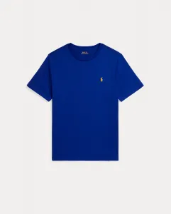 Детская хлопковая футболка с круглым вырезом Polo Ralph Lauren, индиго