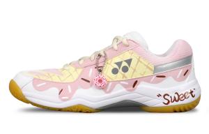 YONEX Кроссовки для бадминтона Power Cushion с амортизацией, устойчивые к истиранию, с поддержкой, низкие, Unisex, White Pink