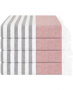 Набор пляжных полотенец American Soft Linen из 100% турецкого хлопка, 4 шт, розовый