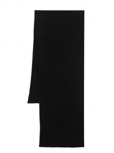 Кашемировый шарф в рубчик Drumohr, черный