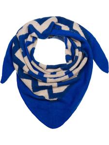Зигзагообразный треугольный шарф сине-темно-синего цвета styleBREAKER