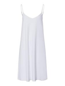 Hanro Платье-пижама-спагетти из хлопка и шелка белого цвета