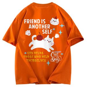 Футболка Women's Crew Neck Moderate Straight Fit WARRIOR, оранжевый (heavyweight and 100% cotton)