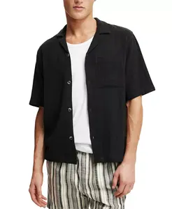 Мужская рубашка с коротким рукавом Box Fit COTTON ON, коричневый/бежевый