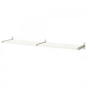 Полка настенная, белый/никелированный, 160x30 см, BERGSHULT/GRANHULT IKEA