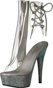 Сапоги Pleaser BEJEWELED-1018DM-6, Clr/Slv Multi Rs