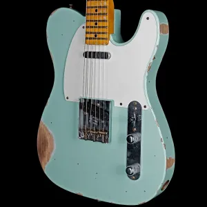 СНИЖЕНО! Fender Custom Shop 1952 Telecaster Heavy Relic с обжигом, большая выемка U, Surf Green R124384