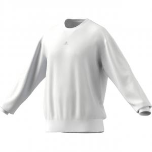 Adidas Мужская толстовка белая с круглым вырезом, средней толщины, стандартного размера