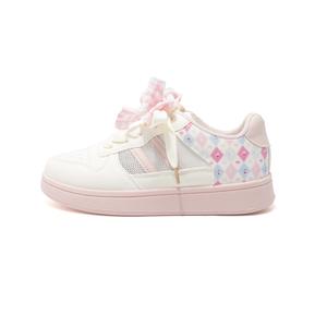 Yang Nianhua Амортизирующие износостойкие лоу-топ скейтбордские кроссовки женские - бежево-розовые (с аксессуарами), цвет Beige Pink (with Accessories)