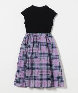 Платье в клетку Tereko для детей 100-130 см United Arrows Green Relaxing Label, цвет Black