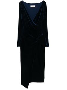 CHIARA BONI La Petite Robe платье миди с перекрученной деталью, синий