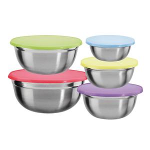 Миски, 10 шт., из нержавеющей стали, подходят для мытья в посудомоечной машине King, Bunt