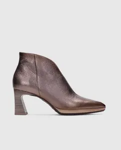 Женские кожаные ботильоны с заостренным носком Hispanitas, темно-коричневый
