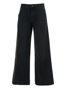 Джинсы с широкими штанинами AG Jeans, черный