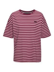 Футболка в розово-бордовую полоску ELBSAND