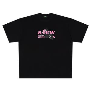 Футболка унисекс AFGK, черно-розовая