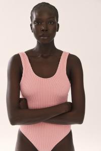 Купальник с мягкими чашками и высокой штаниной H&M, розовый