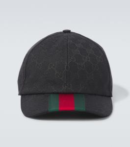 Оригинальная бейсболка GG из хлопка Gucci, Black/ V/ R/ V