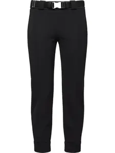 Брюки с молниями сзади Prada, черный