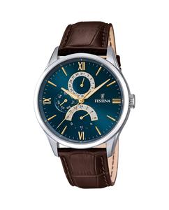 F16823/A Мужские часы из коричневой кожи Festina, коричневый