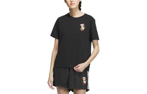 Футболка с рукавом дроп-шоулдер женская черная Adidas Neo