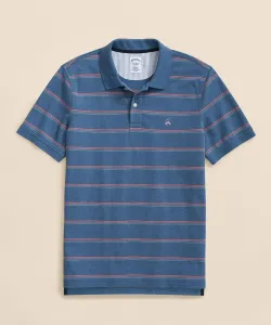 Поло-рубашка из эластичного пике Supima Cotton Stretch Pique с логотипом GF и тройной полосой, приталенный крой Brooks Brothers, цвет Blue