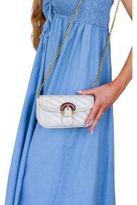 Женский классический стеганый клатч цвета слоновой кости Beauty 123 Amore, слоновая кость