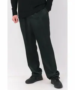 Брюки зауженные из атласа персикового цвета с двумя складками TORNADO MART, цвет Black