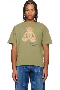 Palm Angels Футболка цвета хаки с пометкой «имейте в виду»