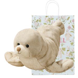 GABRIEL Плюшевая игрушка Dean, улыбающийся маленький тюлень коричневый самец, высота 25см/35см