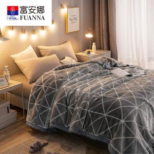 Fuanna Плед кашемировый 150х200 см, 2,5 кг, двойной флис, мягкий, согревающий, цвет Xilingshe