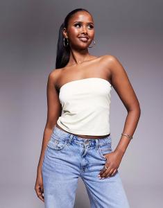 Топ-бандо из полиамида премиум-класса ASOS DESIGN желтого цвета